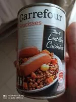 Zuckermenge drin Saucisses aux Lentilles Cuisinées