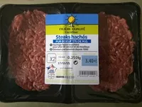 चीनी की मात्रा Steak haché pur boeuf