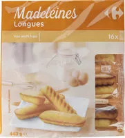 Cantidad de azúcar en Madeleines longues Moelleuses