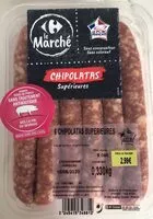 入っている砂糖の量 6 Chipolatas supérieures