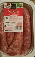 चीनी की मात्रा Saucisse de Toulouse, Pur Porc (x 4)