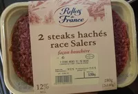 İçindeki şeker miktarı 2 steaks hachées race Salers (12% MG)