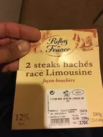 चीनी की मात्रा Steaks hachés race Limousine façon bouchère
