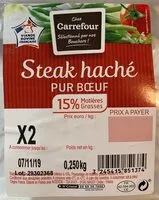 Suhkru kogus sees Steak haché