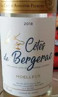 Quantité de sucre dans Côte de Bergerac moelleux - 2018