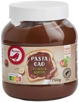 Quantité de sucre dans PASTA CAO au cacao & noisettes