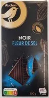 Sokerin määrä sisällä Auchan gourmet chocolat noir 47% sel de mer 100g