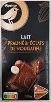 含糖量 Auchan gourmet chocolat au lait fourré praliné & pépites de nougatine 150g