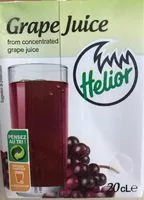 चीनी की मात्रा Jus De Fruit Helior Raisin