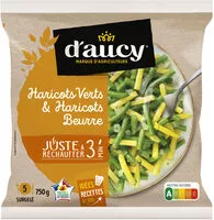 Zuckermenge drin Mélange D'haricots Verts Et Beurres, 750 Grammes, Marque Daucy