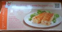 入っている砂糖の量 10 feuilletés Jambon Fromage Emmental