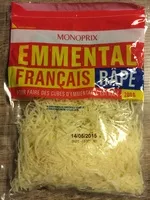 İçindeki şeker miktarı Emmental Français Râpé (29 % MG)