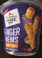 Suhkru kogus sees Finger nems poulet curry sauce aigre douce