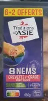 Suhkru kogus sees 8 nems crevette et crabe avec sauce