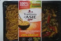 Suhkru kogus sees Nouilles chinoises aux légumes