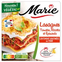 Sokerin määrä sisällä Lasagnes Tomates, Ricotta et Epinards