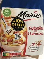 Zuckermenge drin Marie Tagliatelles Carbonara 330g +10% Gratuit