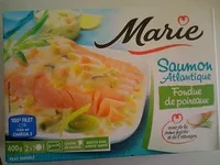 含糖量 Saumon Atlantique Fondue de poireaux - crème fraiche et estragon