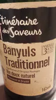 Quantité de sucre dans Banyuls, Vin Doux Naturel, 16°, 75 Centilitres