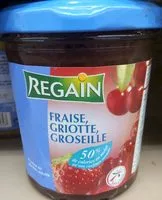 Quantité de sucre dans Confiture fraise, griottes, groseilles 