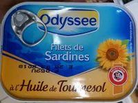 Jumlah gula yang masuk Filets de sardines à l'huile de tournesol