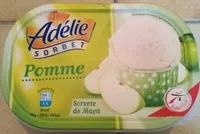 Suhkru kogus sees Sorbet pomme