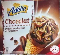 入っている砂糖の量 Cornet glace pépites de chocolat et nougatine