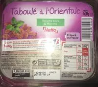 Quantité de sucre dans Taboulé à l'orientale