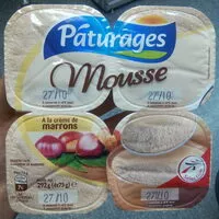 Amount of sugar in Mousse à la crème de marrons