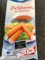 Jumlah gula yang masuk Bâtonnets de surimi
