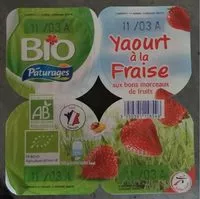 Quantité de sucre dans Yaourt bio brassé fraise