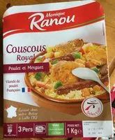 Amount of sugar in Couscous Royal, Poulet et merguez