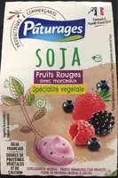 Suhkru kogus sees Soja fruits rouges avec morceaux