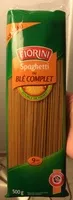 入っている砂糖の量 Spaghetti blé complet