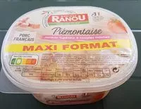 Suhkru kogus sees Piémontaise Jambon supérieur et tomates fraîches