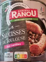 Zuckermenge drin Saucisses de Toulouse aux Lentilles