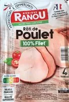 İçindeki şeker miktarı Rôti de poulet 100% filet