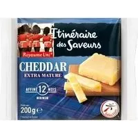 Quantité de sucre dans Cheddar extra mature