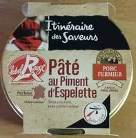 入っている砂糖の量 Pâté de porc au piment d’Espelette aop label rouge