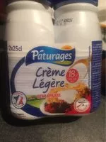 Cantidad de azúcar en Pâturages Crème légère semi épaisse les 2 bouteilles de 25