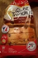 Zuckermenge drin Gâche tranchée aux pépites de chocolat