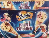 Jumlah gula yang masuk Adélie Mini cônes vanille/chocolat & vanille/fraise les 8 cônes de 70