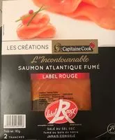 入っている砂糖の量 Les Créations Capitaine Cook L'Incontournable saumon atlantique fumé Label Rouge le paquet de 2 tranches 80 g