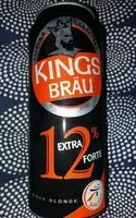 चीनी की मात्रा Kingsbräu Bière blonde extra forte la cannette de 50