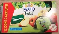 Sucre et nutriments contenus dans Paquito pocket