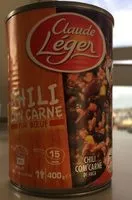 Quantité de sucre dans Chili con carne