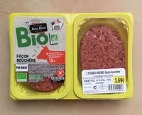 İçindeki şeker miktarı Steak haché façon bouchère 15% mg bio