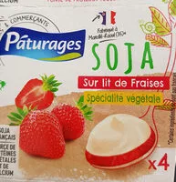 İçindeki şeker miktarı Soja sur lit de fraises
