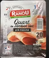含糖量 Quart de jambon sec pré-tranché