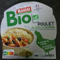 Quantité de sucre dans Poulet olives et quinoa bio